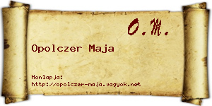 Opolczer Maja névjegykártya